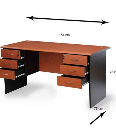 milford three drawer office table by nilkamal