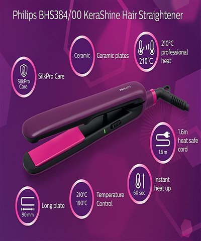 philips bhs384 hair straightener