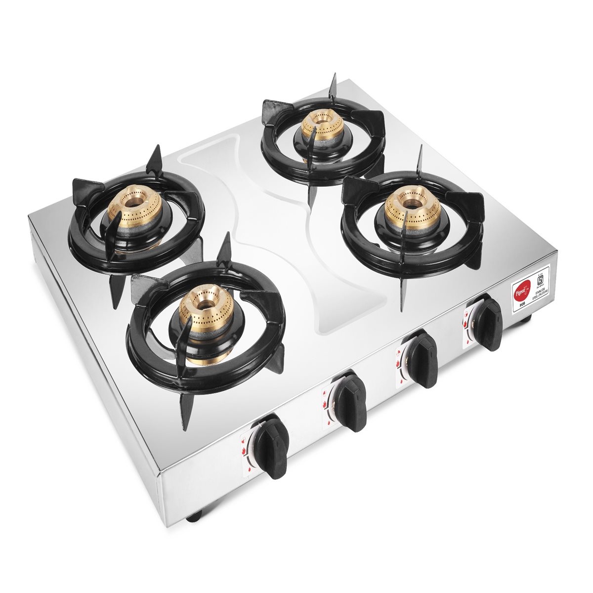 pigeon 4 burner gas stove stainless steel